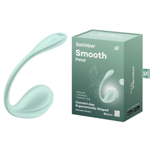 Смарт віброяйце вагінальне зеленого кольору Satisfyer Smooth Petal Connect App - 8