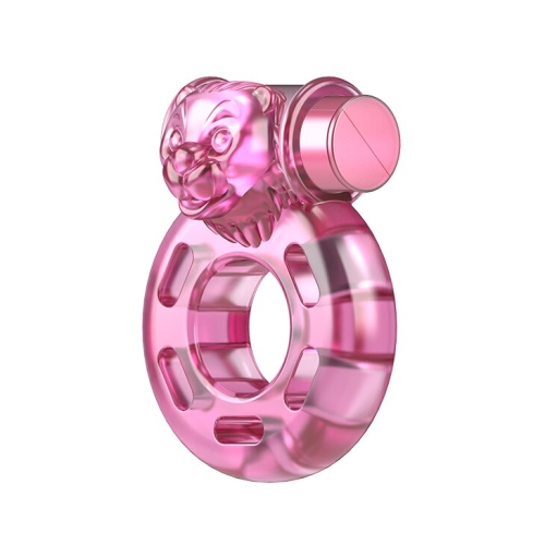 Ерекційне кільце з вібрацією і стимуляцією клітора LYBAILE Vibrator &amp;amp; condom рожевий - 3
