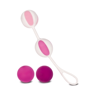 Шарики вагинальные для тренировки интимных мышц розовые Gvibe Geisha Balls 2 