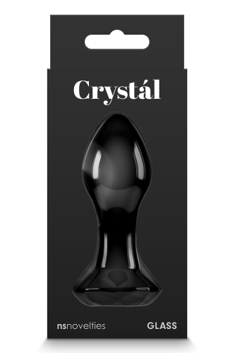 Анальний скляний затор чорного кольору NS Novelties Crystal gem - 3