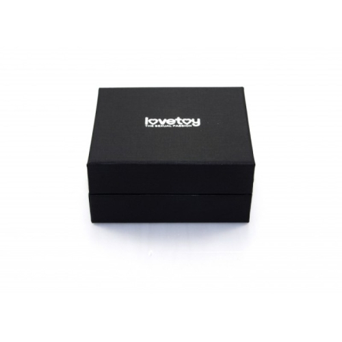 Ребристая анальная пробка золотистого цвета с фиолетовым кристаллом Lovetoy Rosebud - 2