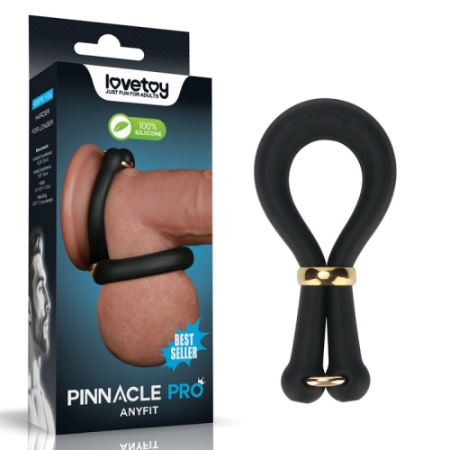 Эрекционное кольцо на член черного цвета Lovetoy Pinnacle Pro Anyfit Stretcher - 1