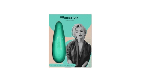 Вакуумный клиторальный стимулятор зеленого цвета Womanizer Marilyn Monroe - 20
