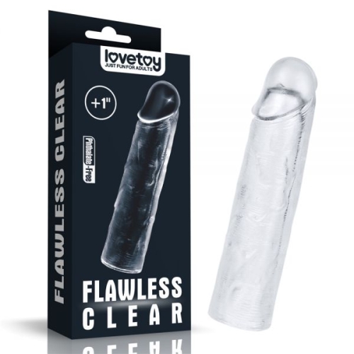 Насадка Подовжуюча на член закрита прозора Lovetoy Flawless Clear - 1
