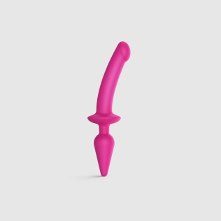 Анальна пробка з фалоімітатором рожевого кольору L Strap On Me PLUG IN DILDO