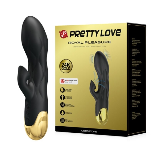 Вібратор вагінальний з вакуумною стимуляцією клітора чорний Pretty Love Liberators - 1