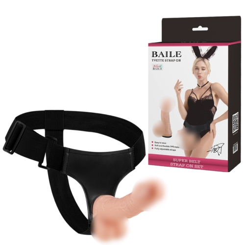 Трусики-страпон с мошонкой женский Ultra passionate Harness BW-022009 - 1