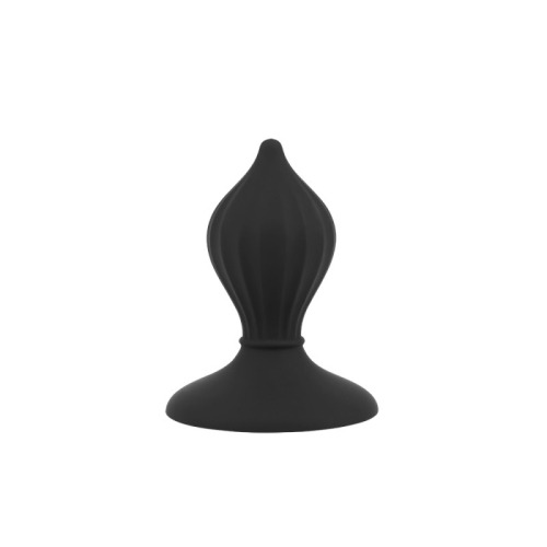 Анальная пробка на присоске черного цвета Chisa Mont Anal Control Plug - 2