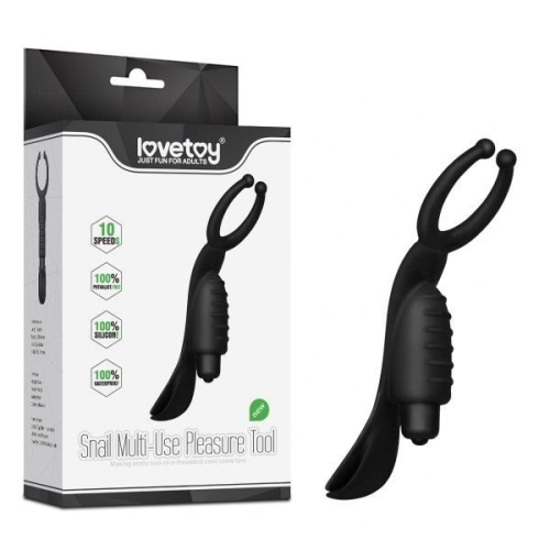 Вібратор для члена Lovetoy Snail Multi-Use Pleasure чорний - 1