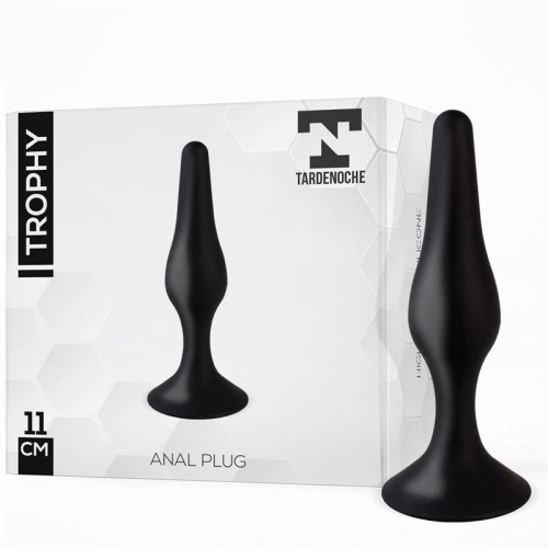 Анальна пробка із присоскою чорна силіконова Tardenoche Trophy Anal Plug - 1