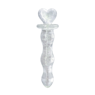Фаллоимитатор стеклянный светящийся прозрачного цвета NS Novelties Firefly glass heart