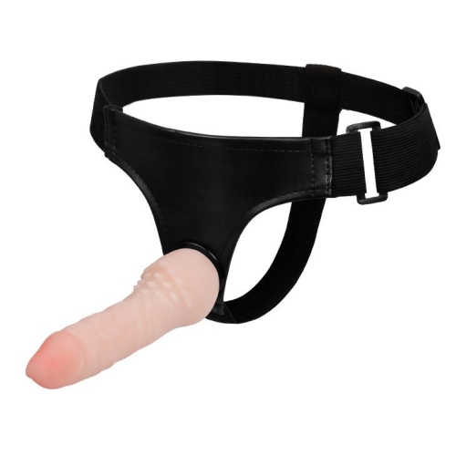Страпон з кібершкіри з трусиками зі шкірозамінника Ultra Cyberskin penis L 16 см d 3,3 см - 2
