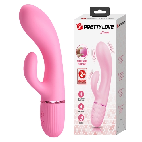 Вібратор кролик рожевий Lybaile PRETTY LOVE Marski - 1