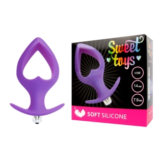 Втулка анальна з вібрацією Sweet Toys L 140 мм d 79 мм, Колір Фіолетовий