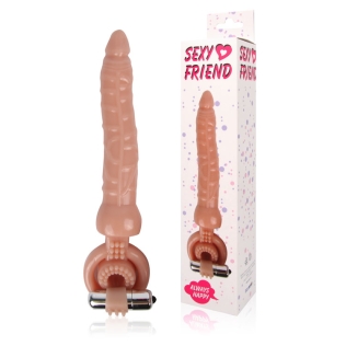 Эрекционное кольцо-насадка с вибрацией для анальной стимуляции Sexy Friend L 18 см D 2,8 см