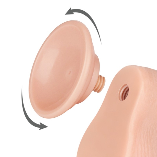 Фаллоимитатор на присоске реалистичный Sliding Skin Dual Layer Dong Flesh 7.5 телесный - 3