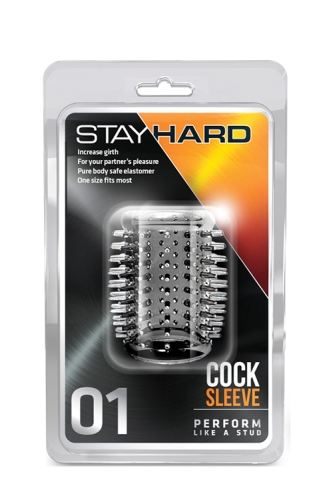 Насадка на член із шипами прозорого кольору Blush Stay hard cock sleeve 01 - 2