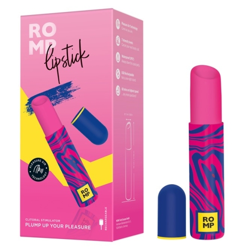Клиторальный вибратор в виде губной помады розовый Romp Lipstick - 1