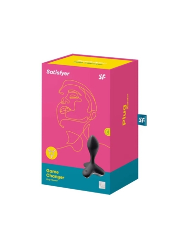 Силіконова анальна пробка з вібростимуляцією чорна Satisfyer Game Changer - 5