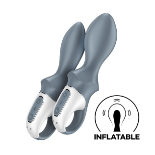 Анальный вибратор надувающийся серого цвета Satisfyer Air Pump Booty 1