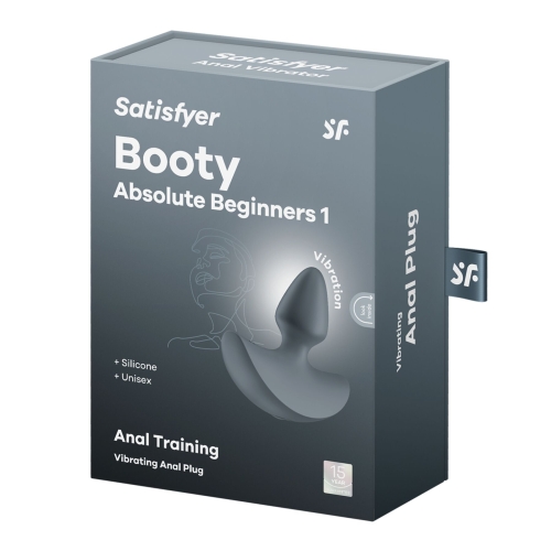 Анальна вібропробка для початківців сірого кольору Satisfyer Booty Absolute Beginners 1 - 5