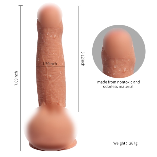 Фаллоимитатор 13 см/3,6 см реалистичный гибкий с яичками на присоске Azazel realistic dildo виниловый - 1