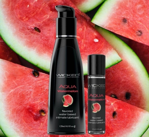 Оральний лубрикант на водній основі зі смаком кавуна Wicked sensual care Wicked aqua 120 мл - 4
