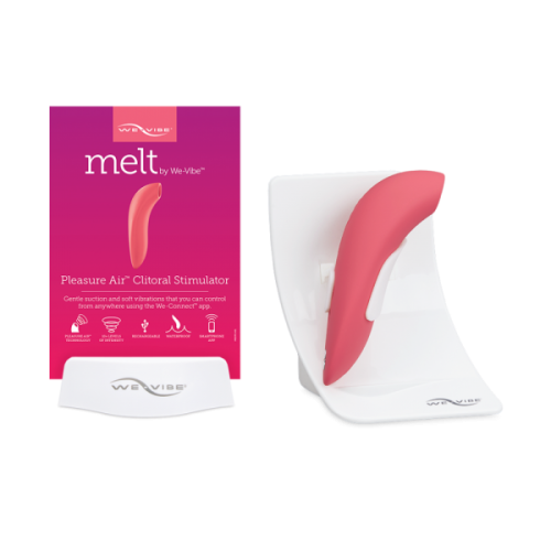 Вакуумный бесконтактный смарт вибратор для пар красный We-Vibe MELT - 11