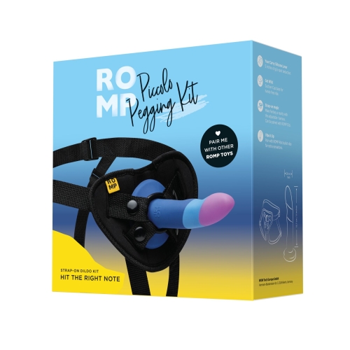 Страпон ременной на присоске синий Romp Piccolo Pegging Kit - 6