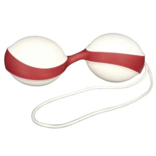 Вагинальные силиконовые шарики красно белого цвета Amor Gym Balls