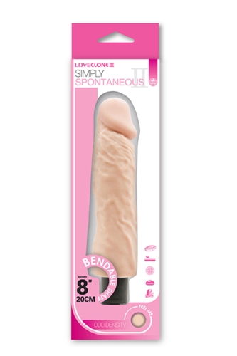 Вібромасажер реалістичний тілесного кольору SATINY seducer 10 RYTHMS - 2