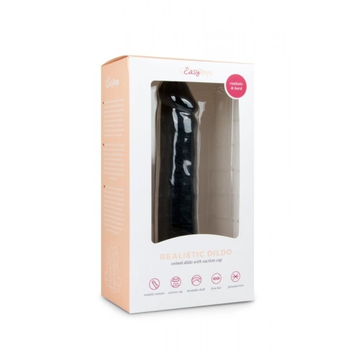 Фаллоимитатор реалистичный с присоской черный EasyToys Realistic Dildo 20,5 см - 3