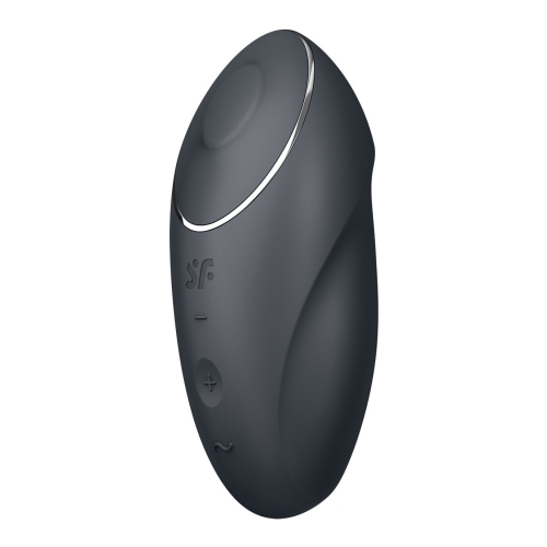 Клиторальный стимулятор серого цвета Satisfyer Tap &amp;amp; Climax 1 - 4