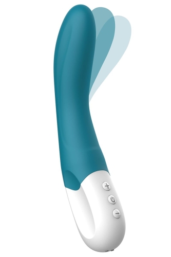 Вібратор вагінальний та для точки G бірюзового кольору Liebe Bend It Rechargeable - 2