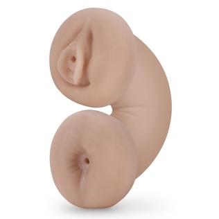 Мастурбатор вагіну та анус ілюмістентні бежевого кольору Blush Enlust Tasha