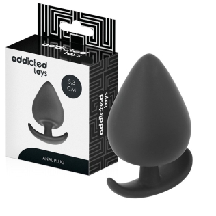 Анальная пробка силиконовая черная Addicted Toys Anal Plug Silicone 53 мм