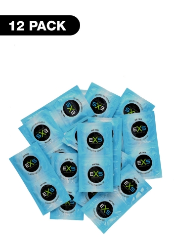 Презервативы латексные прозрачного цвета Exs Air thin feel 12 штук - 3