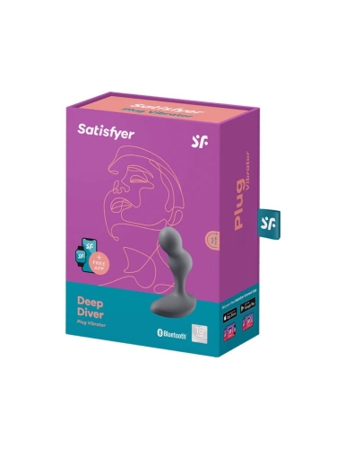 Анальна пробка з вібростимуляцією силіконова чорна Satisfyer Deep Diver - 4