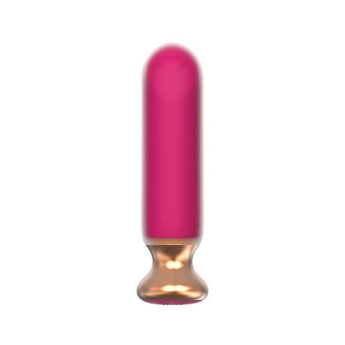 Анальна пробка з вібрацією із силікону Sweet Bomb Bevel Plug App Version рожева - 2