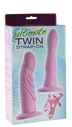 Страпон с двумя фаллоимитаторами ULTIMATE TWIN STRAP-ON - 2