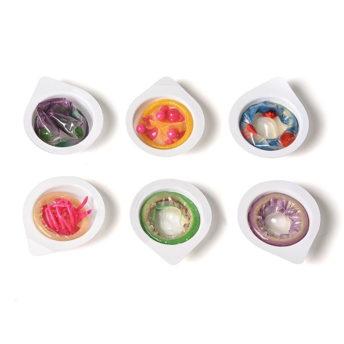 Презерватив розовый с рядом шариков и усиками на кончике Recare Monster Spike Condom - 6