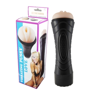 Вагина мастурбатор из реалистичного материала с вибрацией Boss Series Vagina cyber skin Latarka