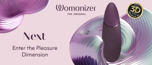 Вакуумний кліторальний стимулятор фіолетового кольору Womanizer Next Dark - 10