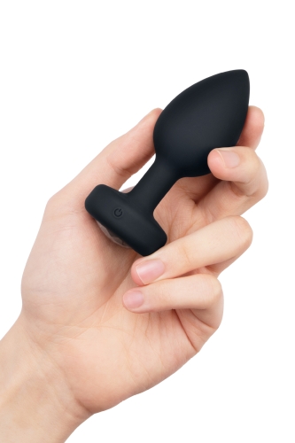 Анальная пробка с камнем с вибрацией B-Vibe для интимных игр с дистанционным пультом управления черная - 6