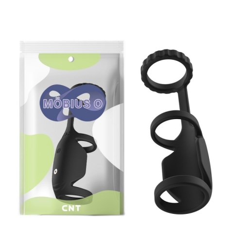 Вибронасадка на пенис силиконовая черная Cnt Pleasure dildo Ring Vibrator - 1