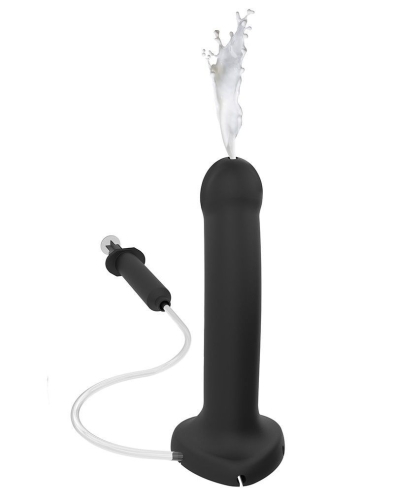 Кінчаючий гнучкий фалоімітатор Strap-On-Me Dildo cum Black чорного кольору - 2