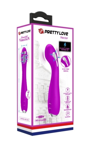 Вібратор для точки джі з електростимуляцією рожевий з силікону Pretty Love HECTOR - 10