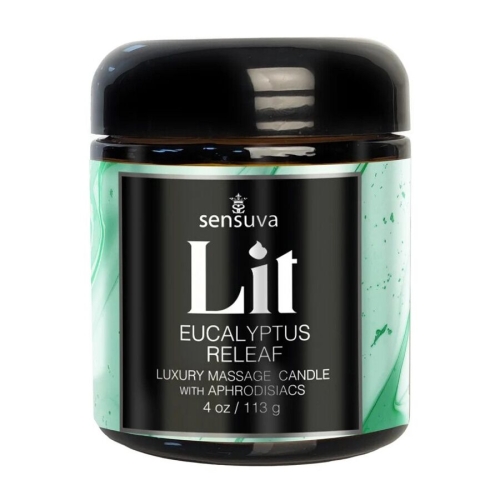 Масажна свічка з ароматом евкаліпту Sensuva Lit Eucalyptus Releaf Luxury Massage Candle 113 г - 1