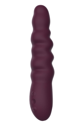 Вибратор классический рельефный фиолетовый Dream Toys ESSENTIALS Ripped Power Vibe - 3