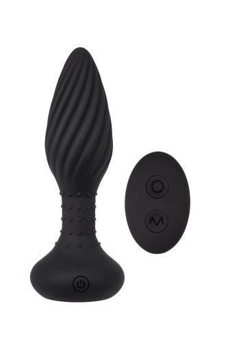 Силіконовий Анальний плаг з вібрацією чорний CHISA Breakout Pro-Frisky Beaded - 2
